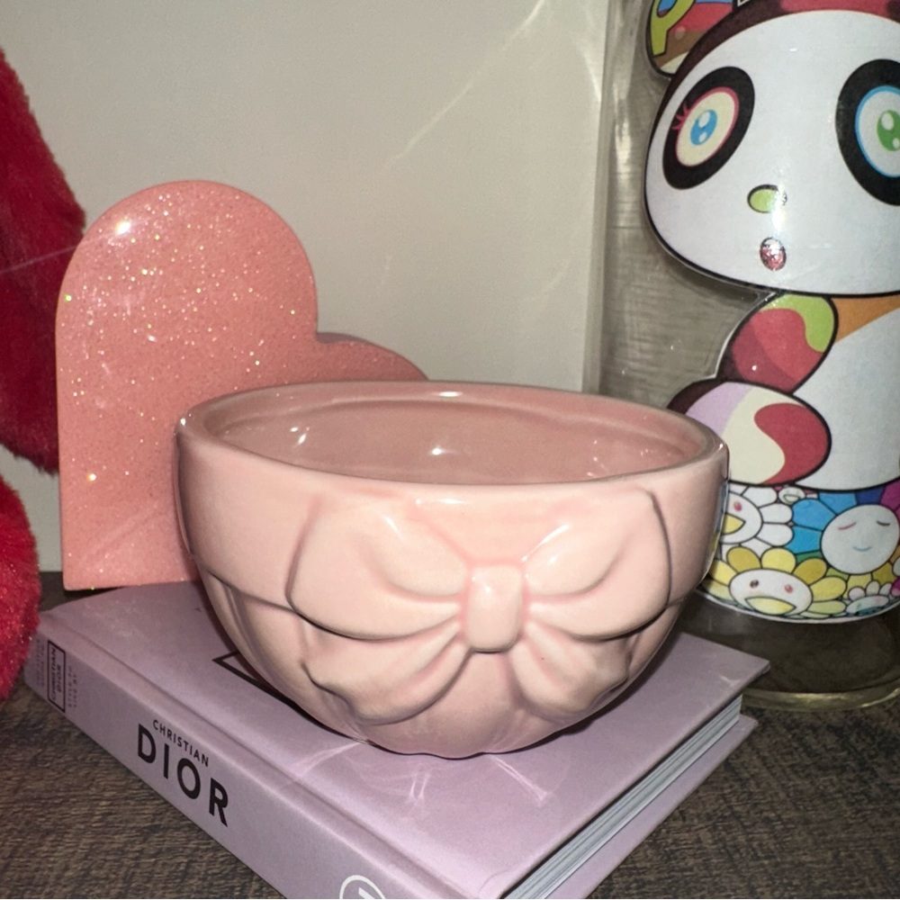 Pink Bow Ceramic Bowl - Picture 2 of 3